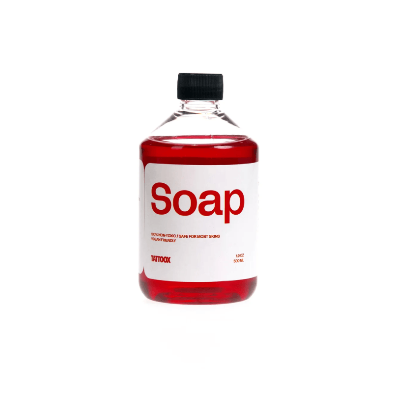 red-soap-bottle