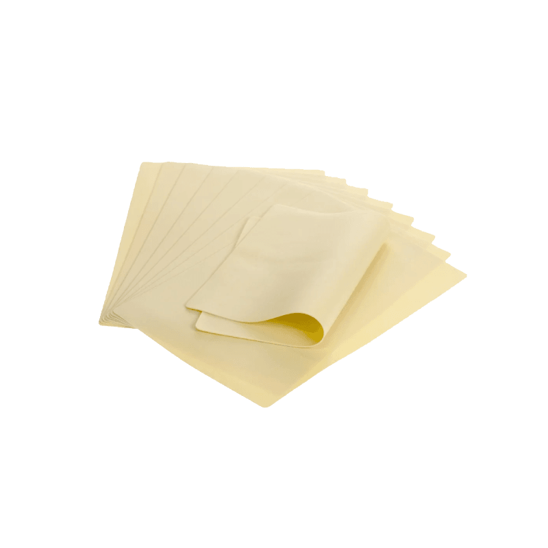 fanned-pale-yellow-sheets